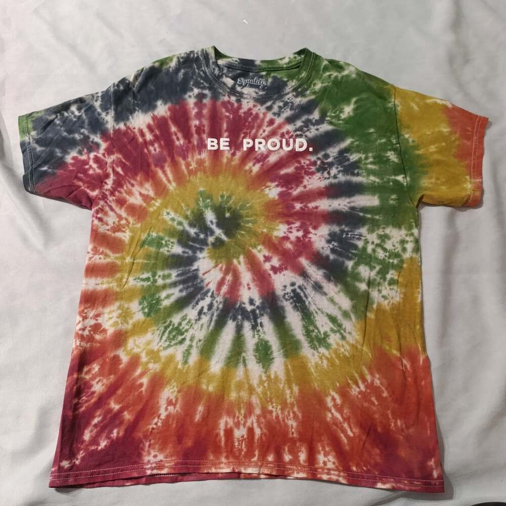 Equality Apparel Be Proud Tie-Dye T-Shirt Size Medium